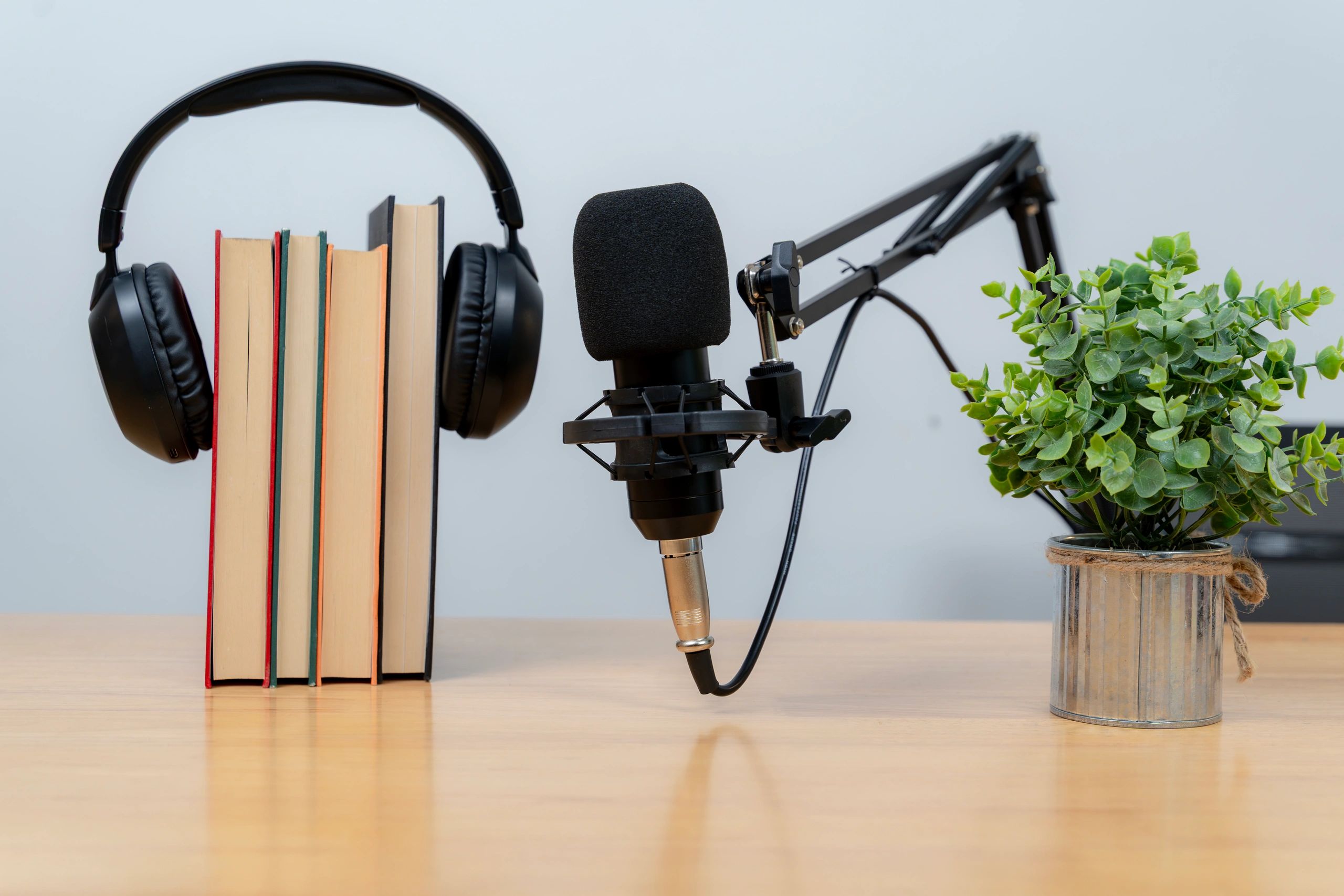 Micrófono y equipo de producción para radio